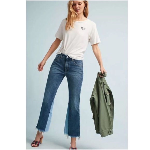 Pilcro and the Letterpress x ANTHROPOLOGIE High Rise Flare Jeans - Picture 2 of 15